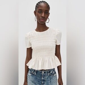 Like new Daze Chloe Smocked Top XS